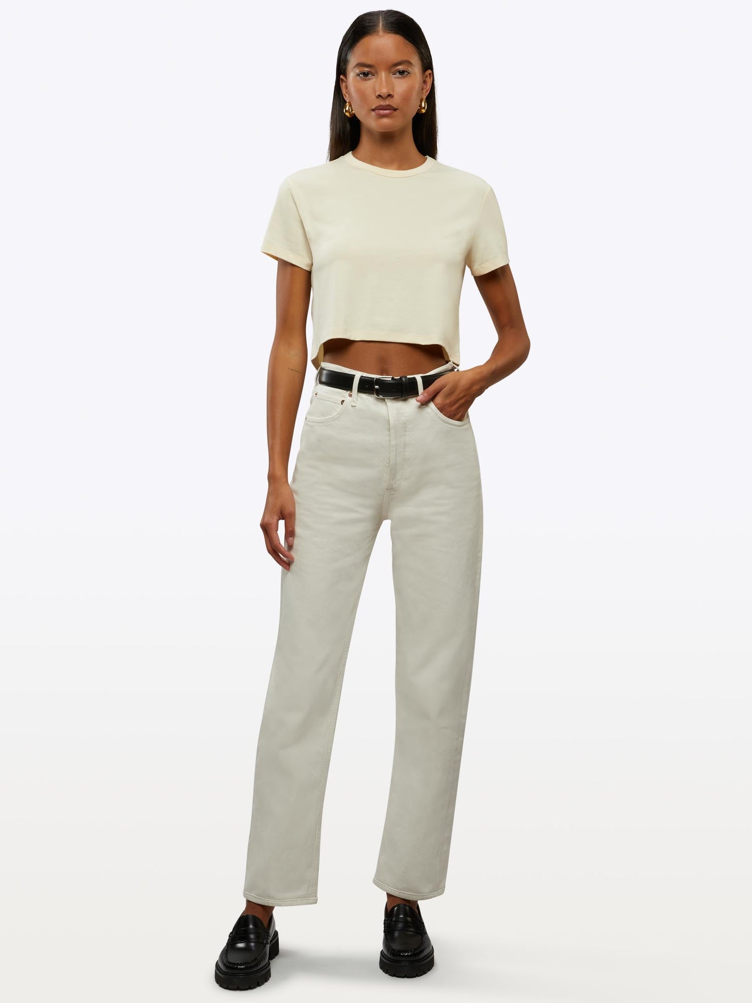 Womens | Almost Friday Classic-Fit PYCA Pro Tee Cropped | Dune