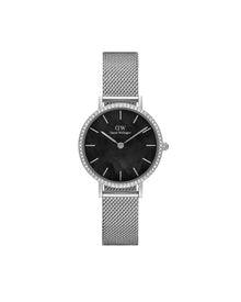 Womens | Petite Lumine Bezel Sterling | Black-Mother of Pearl | Silver