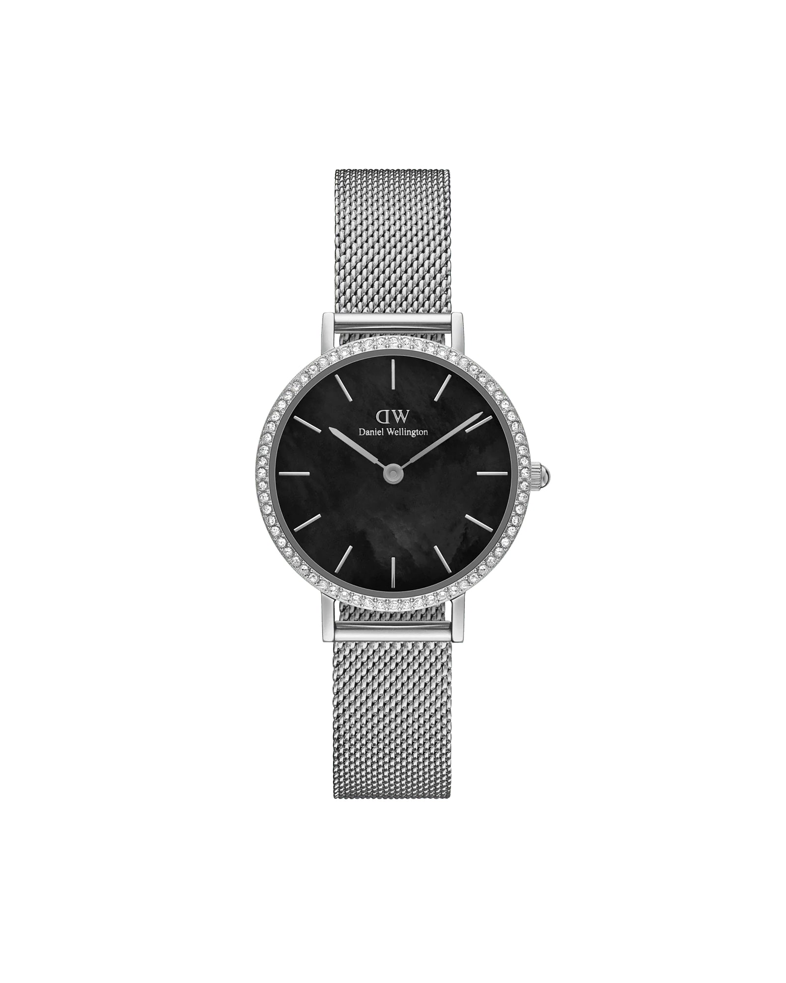 Womens | Petite Lumine Bezel Sterling | Black-Mother of Pearl | Silver