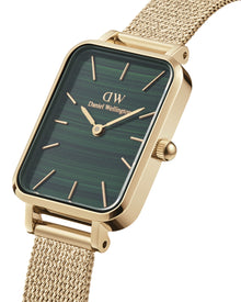 Womens | Quadro Pressed Evergold & Tennis Bracelet Set | Green | Gold