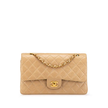 Chanel | Pre-Owned Medium Classic Lambskin Double Flap | Brown/Nude