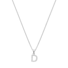 The Pave Single Block Initial Necklace | 18KT Gold Vermeil & Sterling Silver