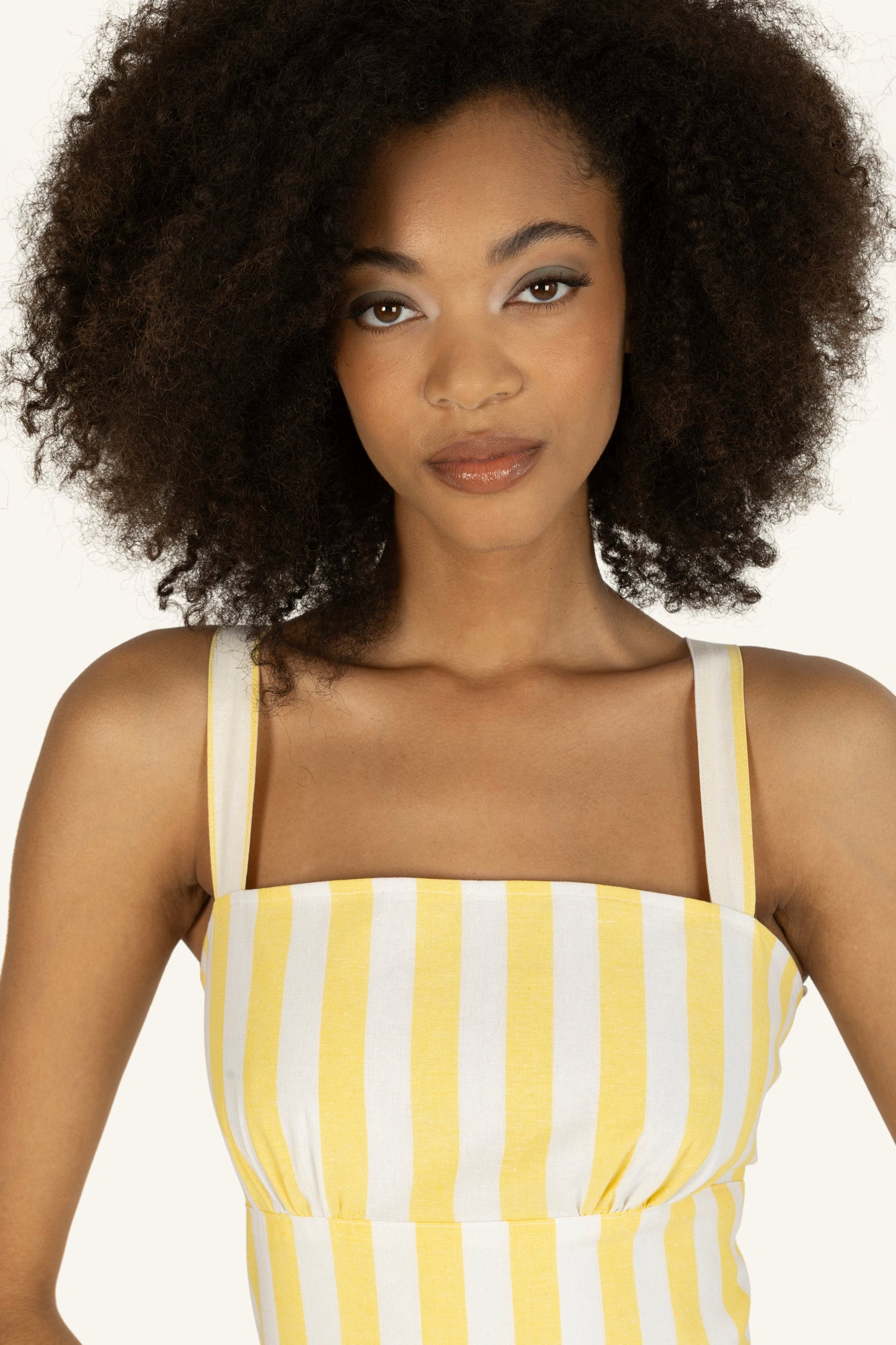 Daisey Dress | Buttercup and White Stripe