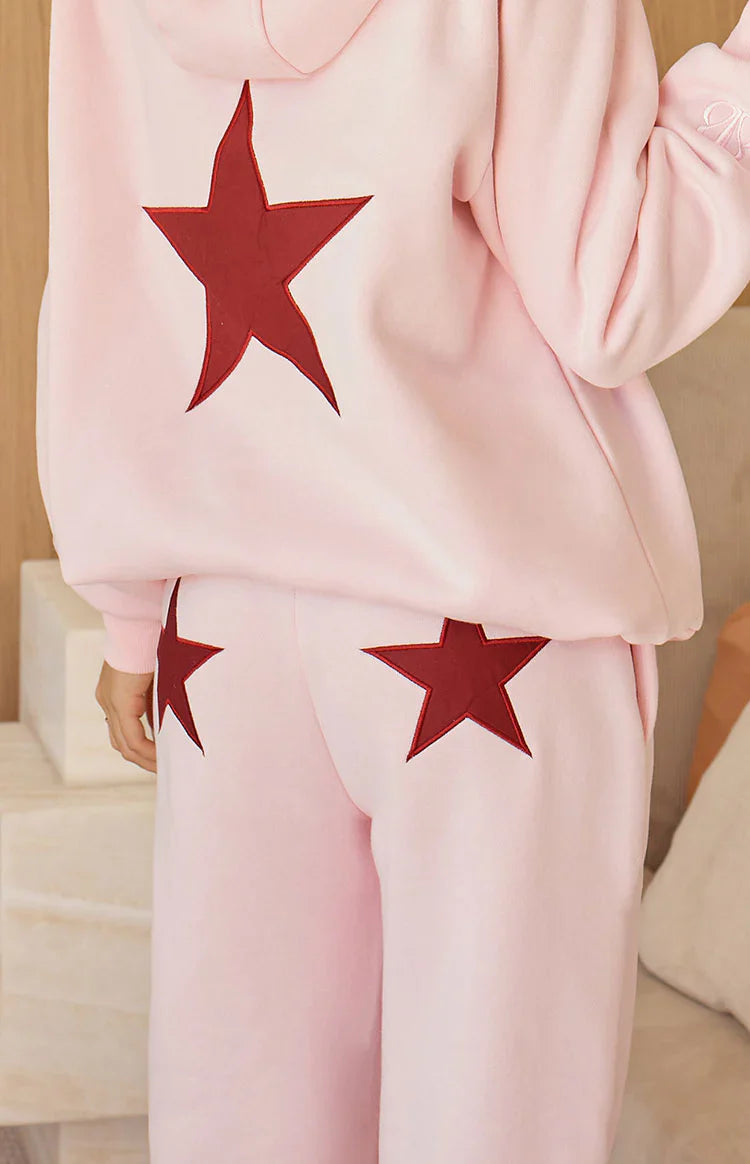 Dania Star Track Pants | Pink Burgundy