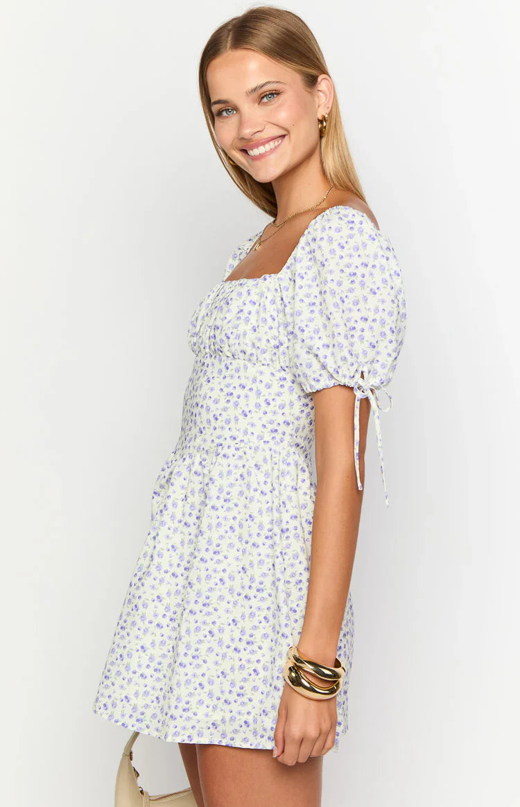 Danyal Floral Mini Dress | Purple