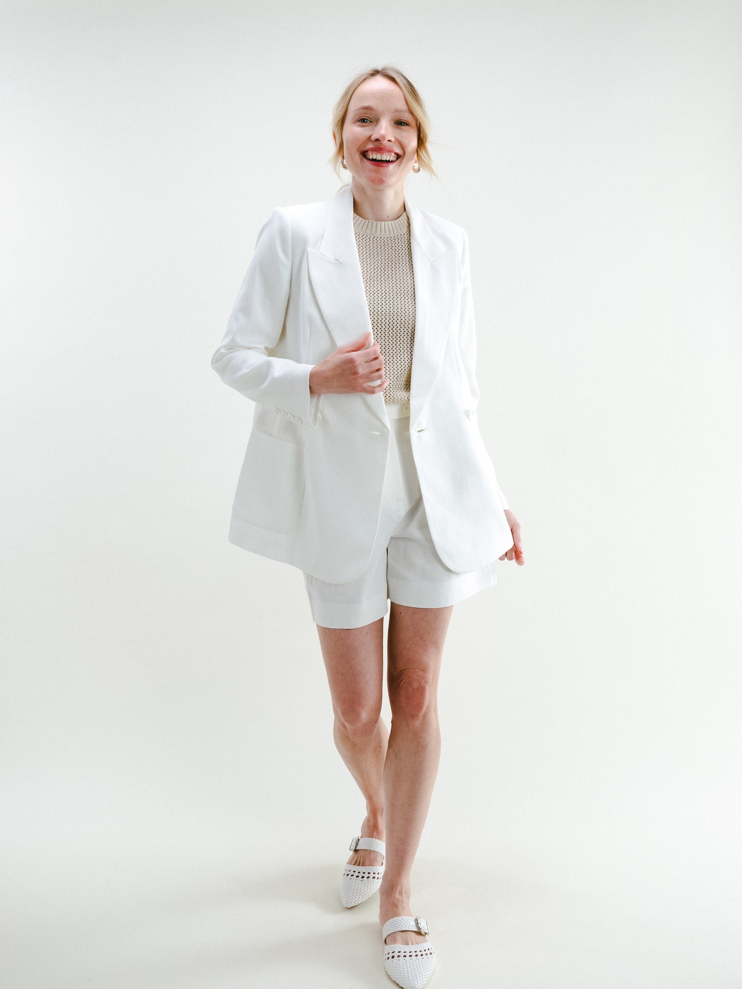 Fauna Blazer | Bright White