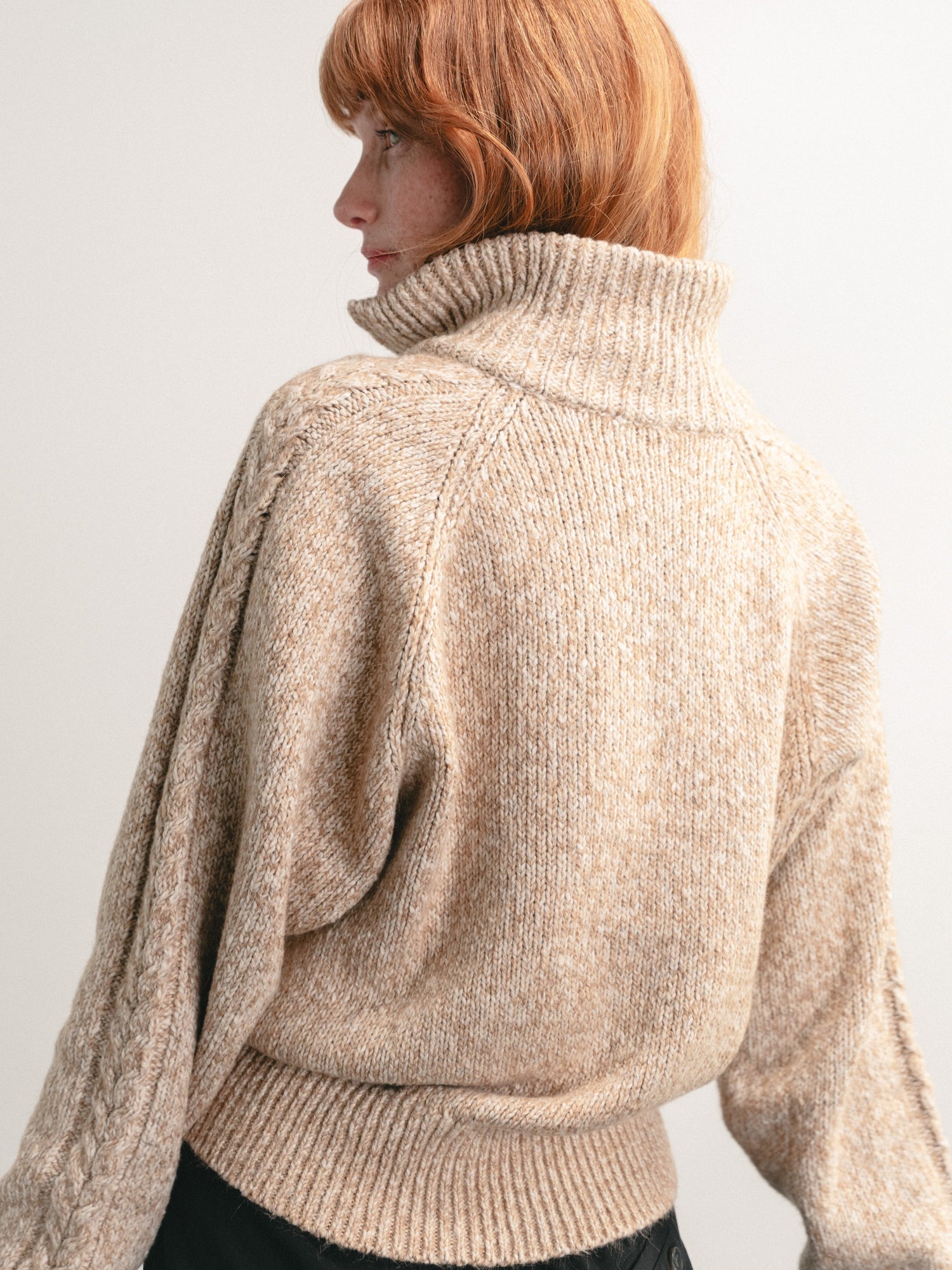 Trusty Cable Knit Sweater | Desert Sand