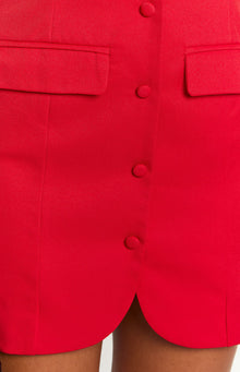 Dianna Strapless Mini Dress | Red