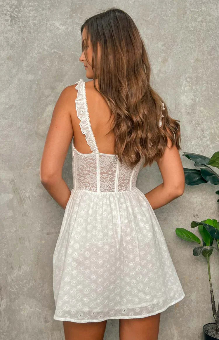 Die For You Mini Dress | White