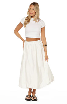 Dorothy Bubble Hem Skirt | White