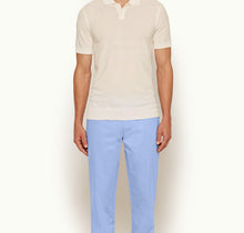 Dr. No Knitted Polo 007 Tailored Fit Silk Polo Shirt | Ivory
