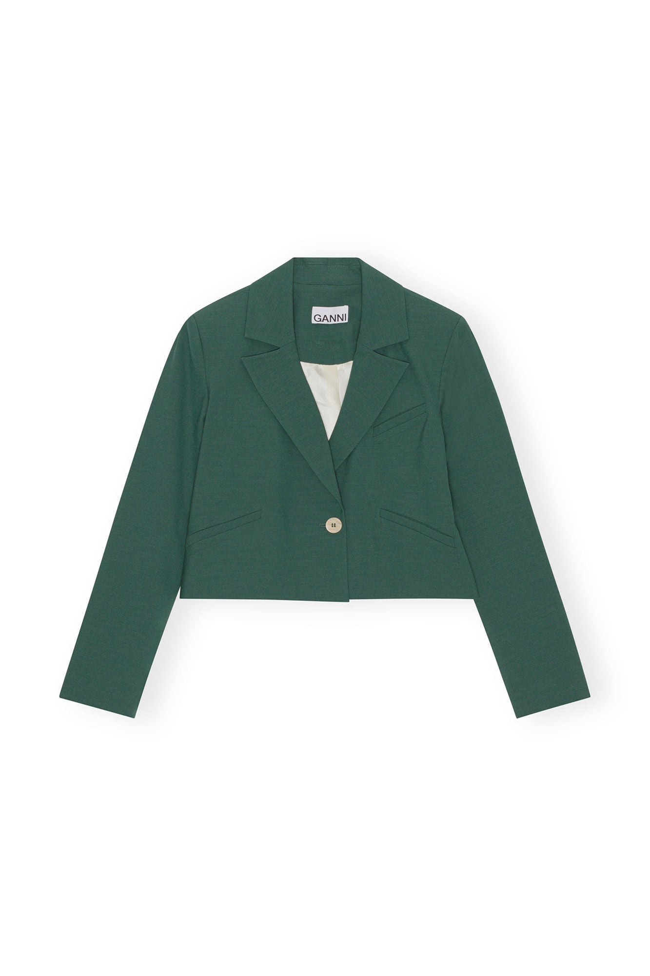 Drapey Melange Short Blazer | Trekking Green