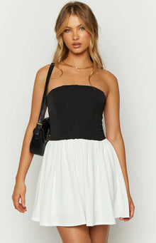 Draven Corset Mini Dress | Black And White