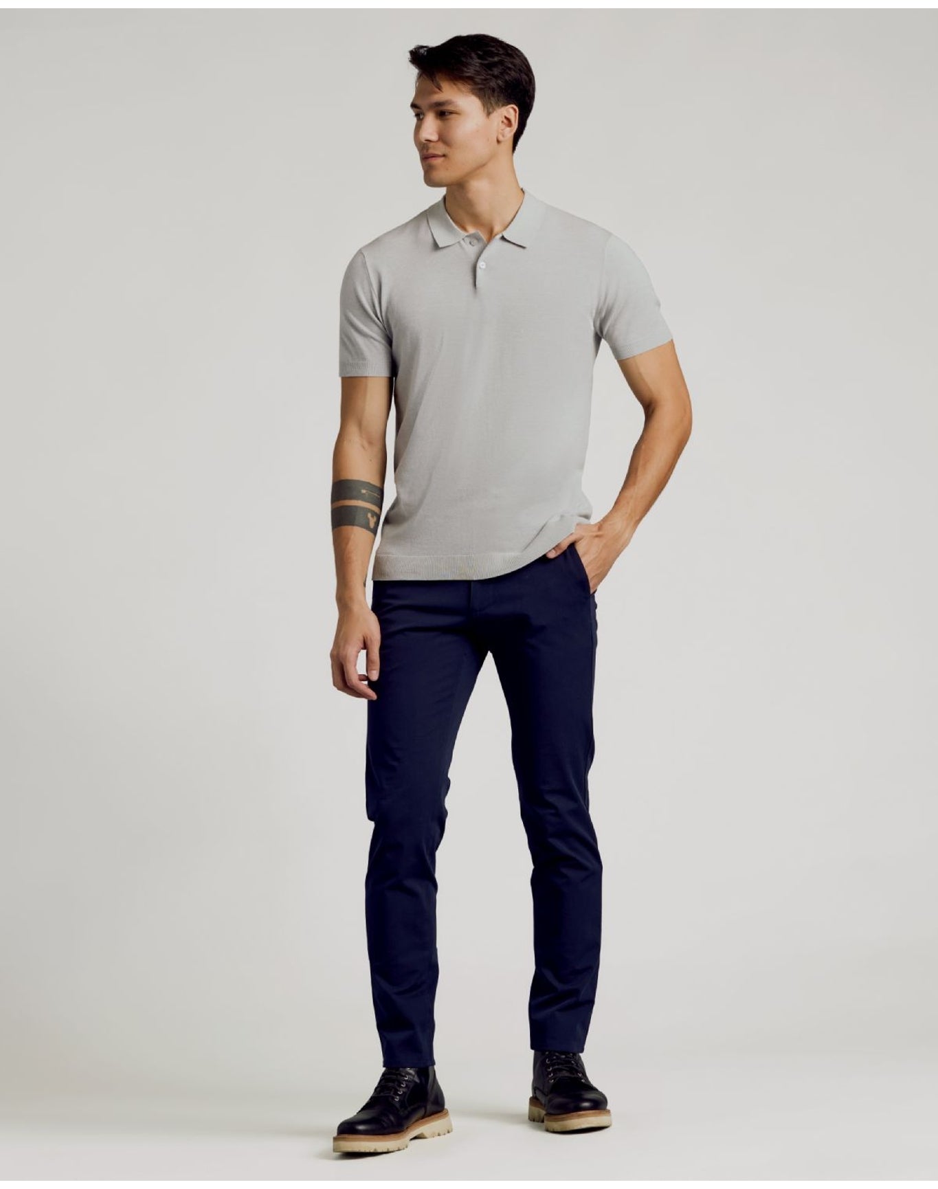 Dressy Polo | Heather Gray