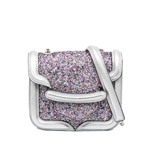 Alexander McQueen Pre-Owned Mini Metallic Glitter Heroine Crossbody | Women | Silver