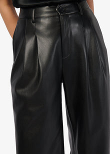 Andorra High Rise Vegan Leather Pant | Black