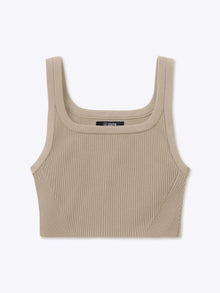 Womens | Coreflex Form-Fitting Cropped Tank | Earl Grey