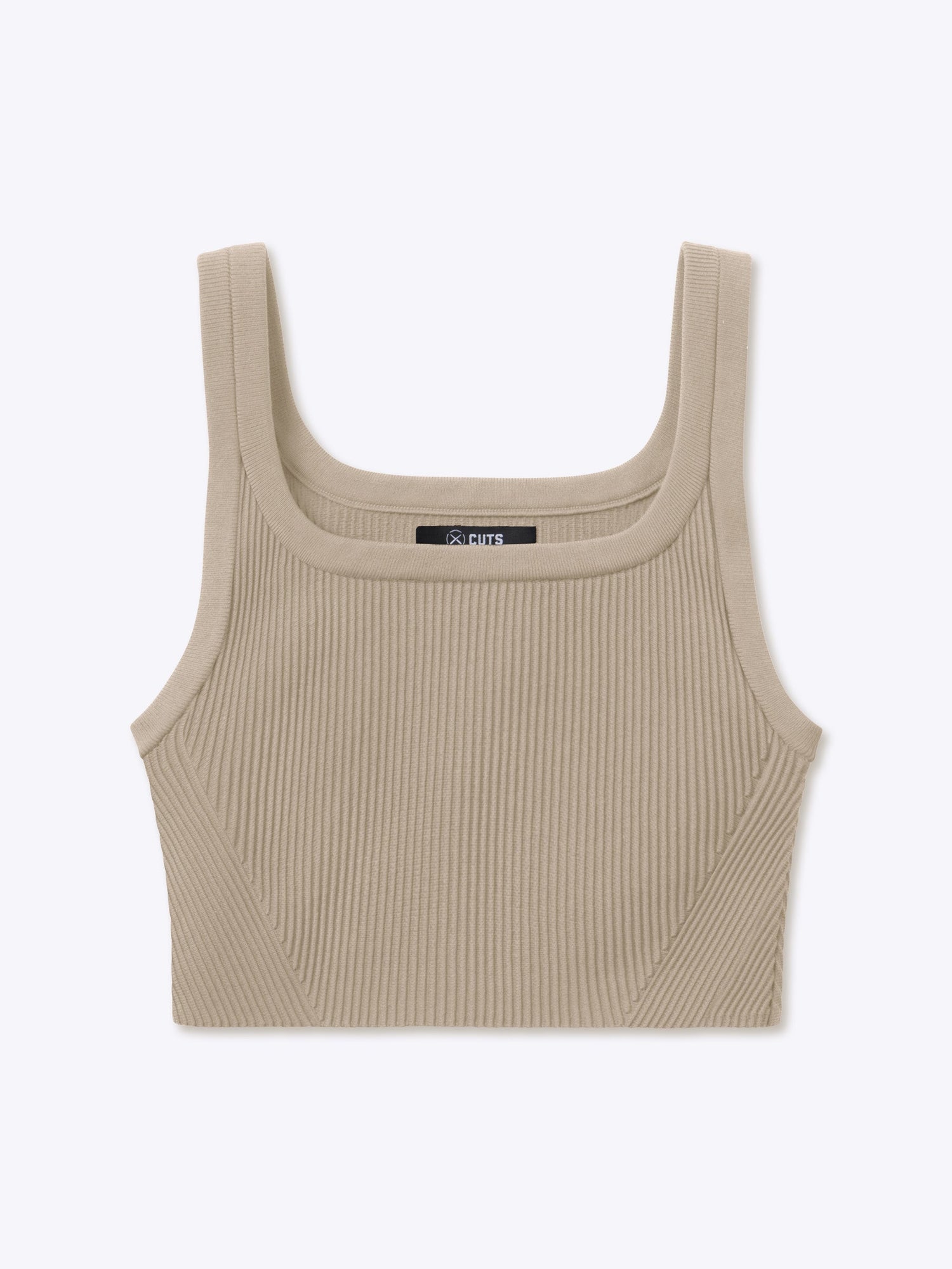 Womens | Coreflex Form-Fitting Cropped Tank | Earl Grey