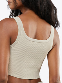Womens | Coreflex Form-Fitting Cropped Tank | Earl Grey