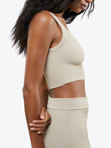 Womens | Coreflex Form-Fitting Cropped Tank | Earl Grey