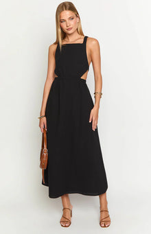 Kensie Backless Midi Dress | Black