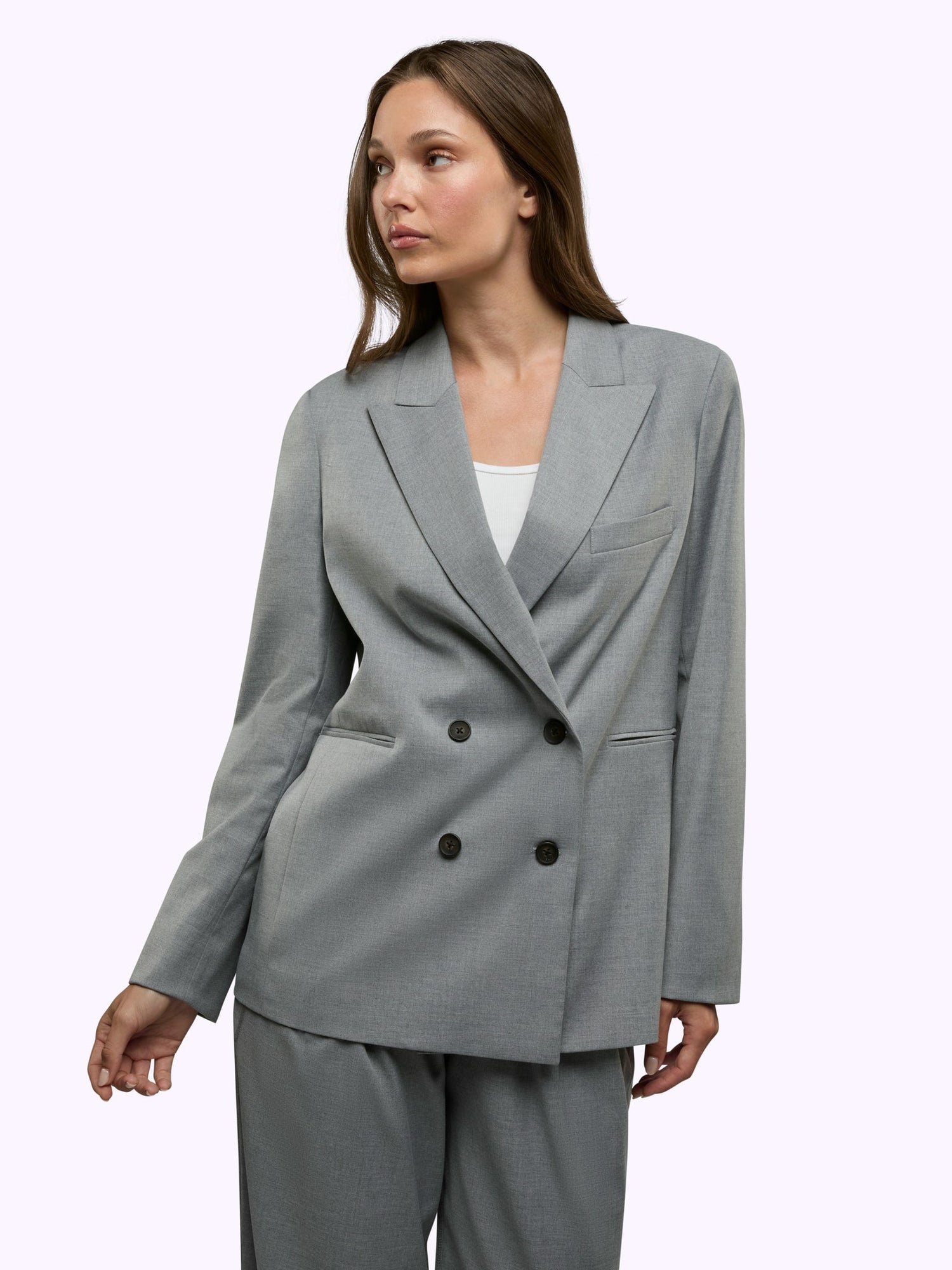 Womens | Soho Relaxed-Fit Blazer | Heather Charcoal