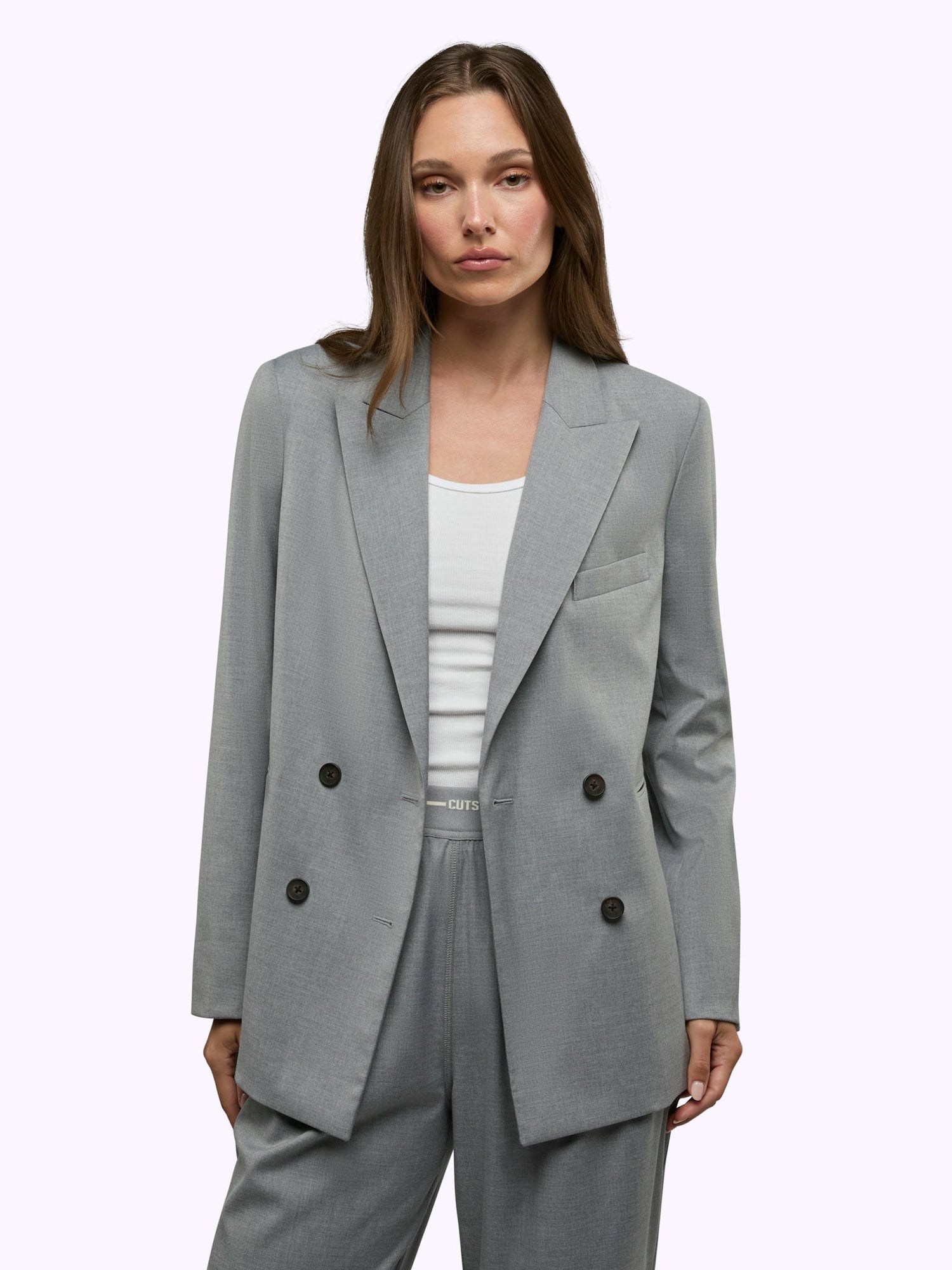 Womens | Soho Relaxed-Fit Blazer | Heather Charcoal