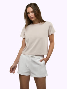 Womens | Hudson Relaxed-Fit Cotton Tee | Clay