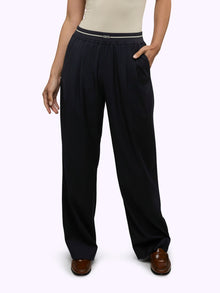 Womens | Soho Relaxed-Fit Pull-On Trouser | Marine Navy