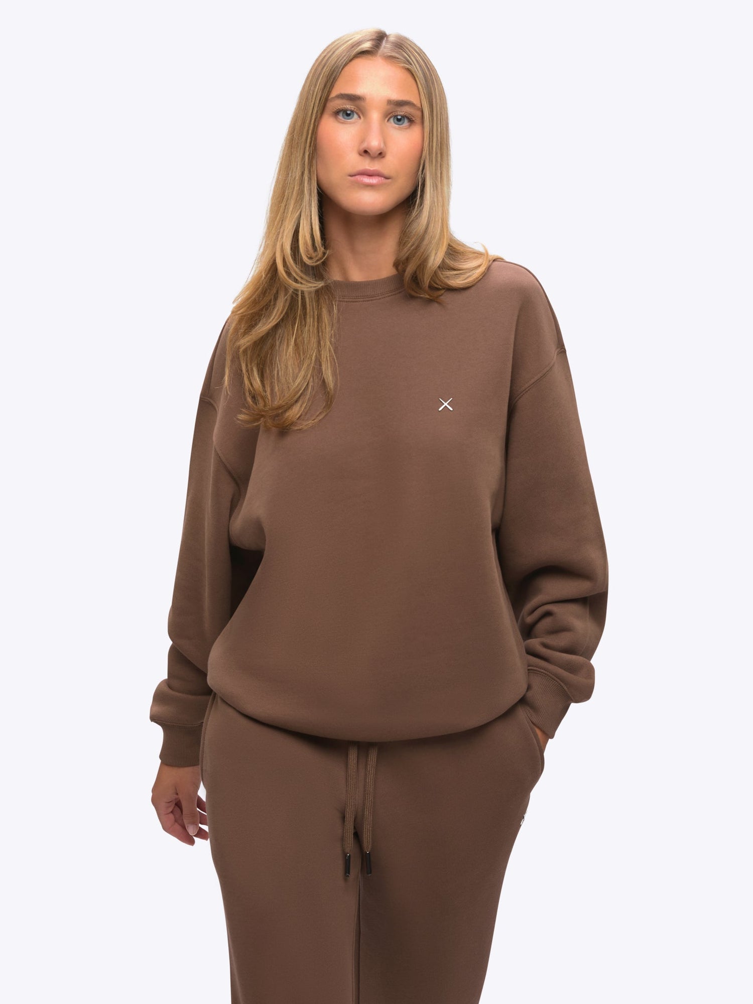 Womens | Divine Relaxed-Fit Fleece Pullover | Mocha
