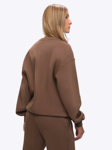 Womens | Divine Relaxed-Fit Fleece Pullover | Mocha