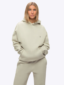 Womens | Divine Relaxed-Fit Fleece Hoodie | Parchment