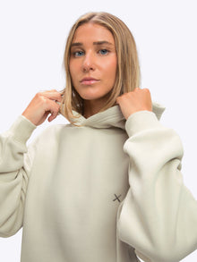 Womens | Divine Relaxed-Fit Fleece Hoodie | Parchment