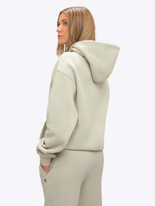 Womens | Divine Relaxed-Fit Fleece Hoodie | Parchment