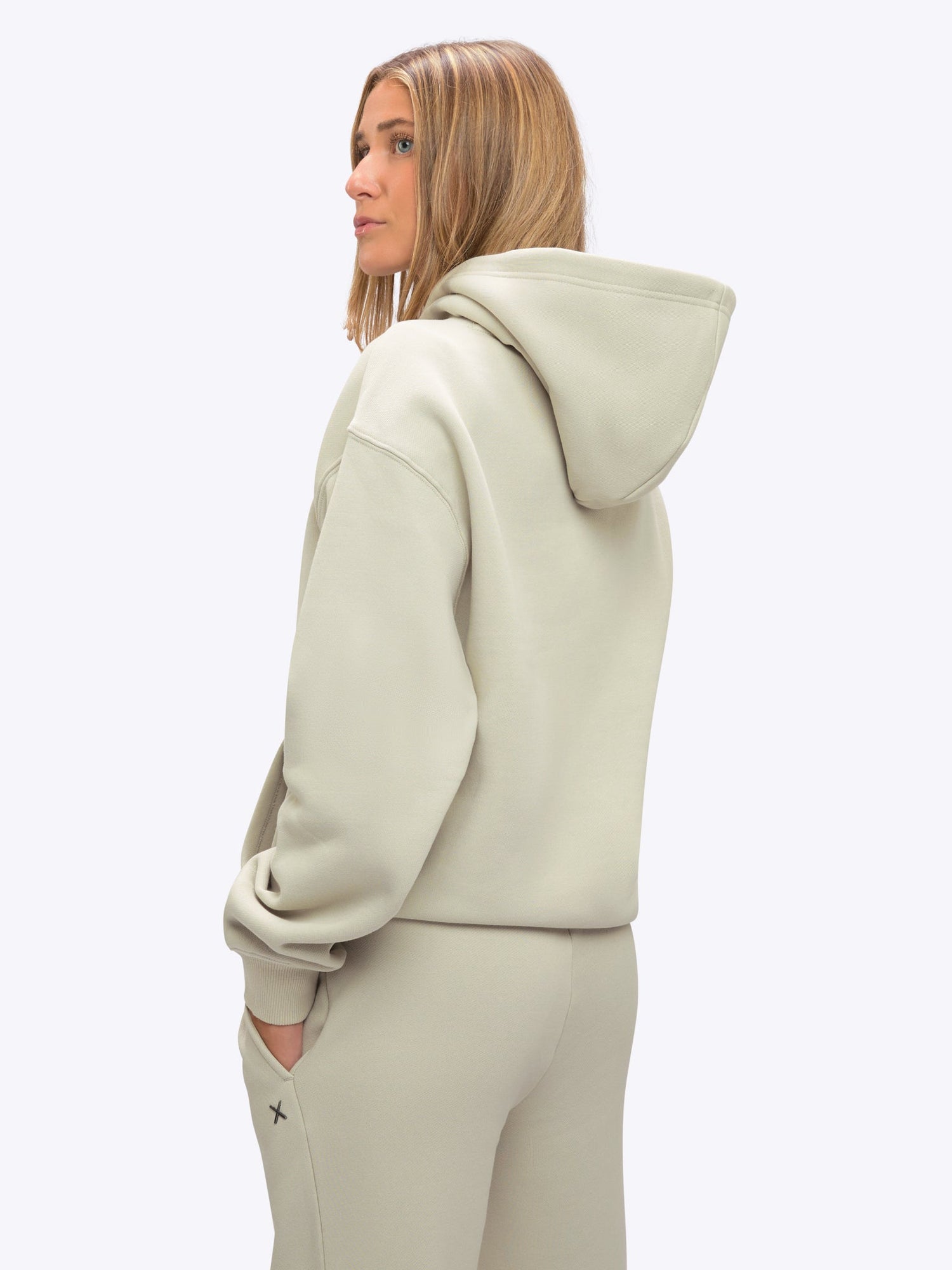 Womens | Divine Relaxed-Fit Fleece Hoodie | Parchment