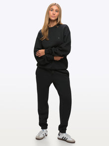 Womens | Divine Relaxed-Fit Fleece Pullover | Black