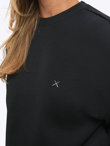 Womens | Divine Relaxed-Fit Fleece Pullover | Black