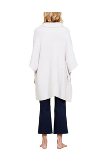 Womens | Cozychic Shawl Collar Poncho | Stone