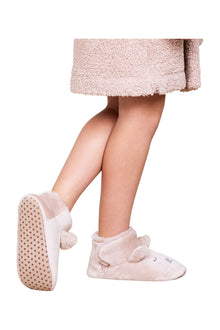 Youth | Faux Fur Bear Bootie | Antique Taupe