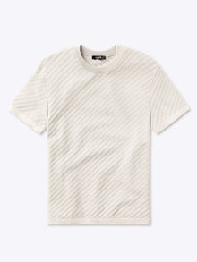 Mens | Riviera Knit Signature-Fit Textured Tee | Eggshell