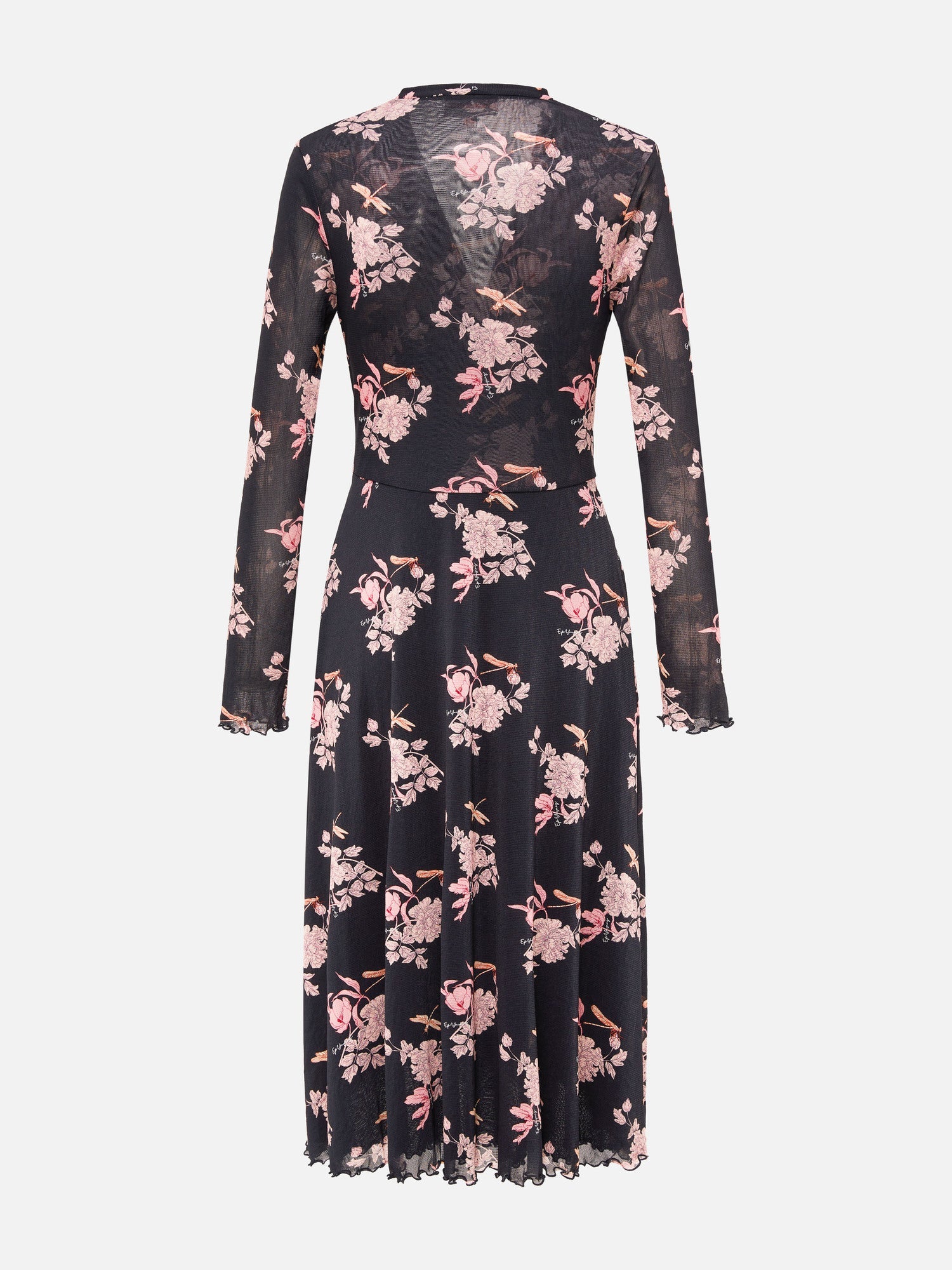 Floral Midi Dress | Black