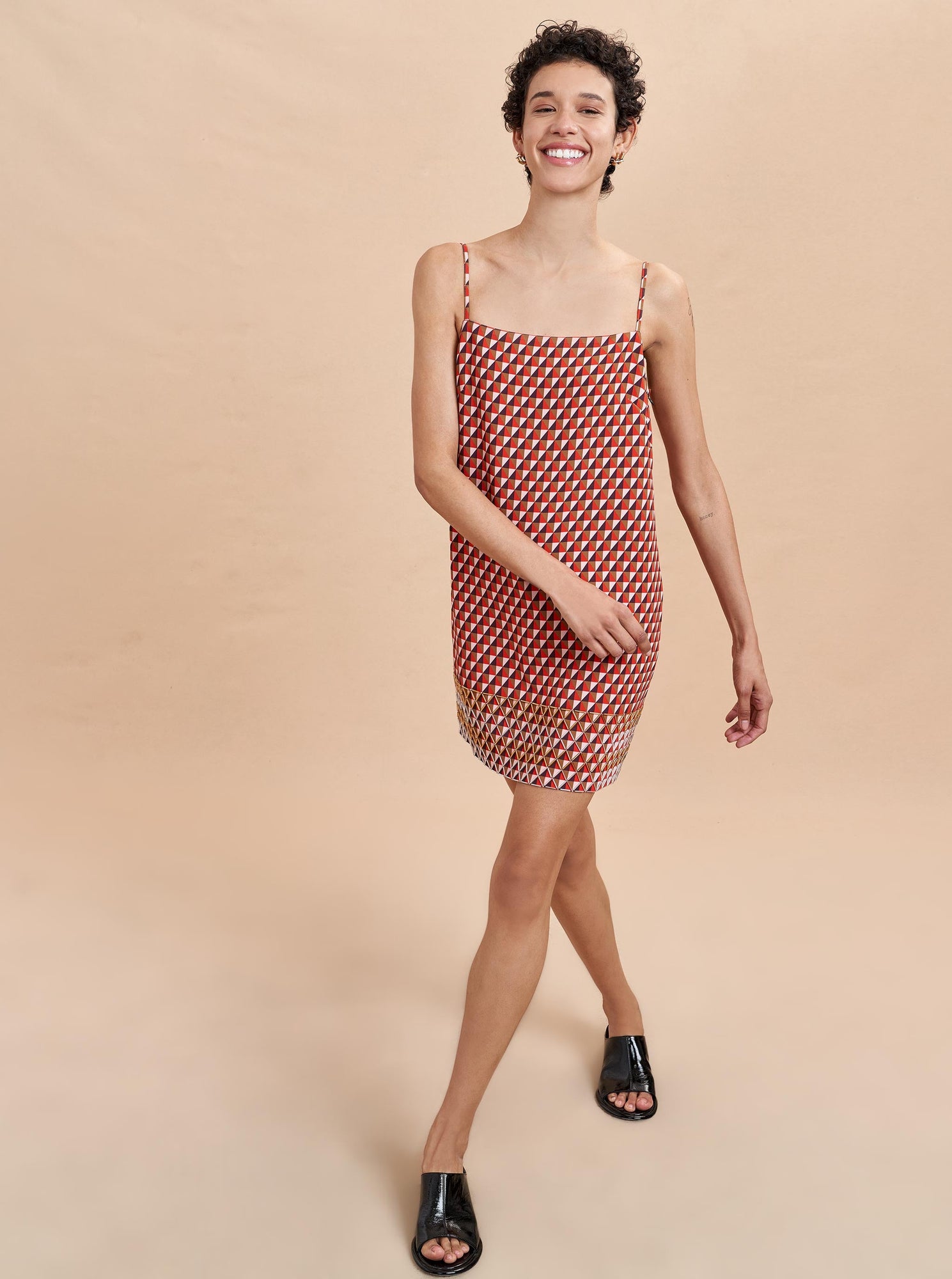 Elodie Mini Dress | Red x Multi
