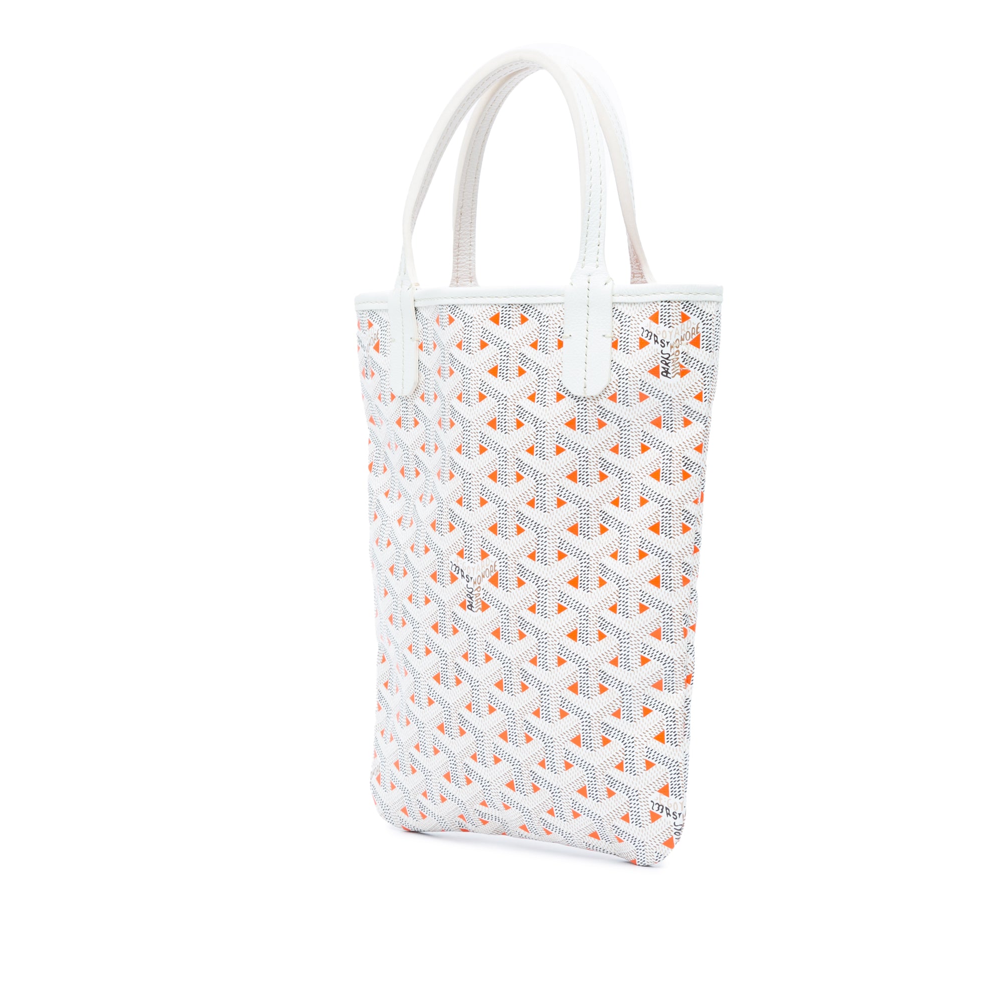 Goyard | Pre-Owned Goyardine Poitiers Claire Voie | White/Orange