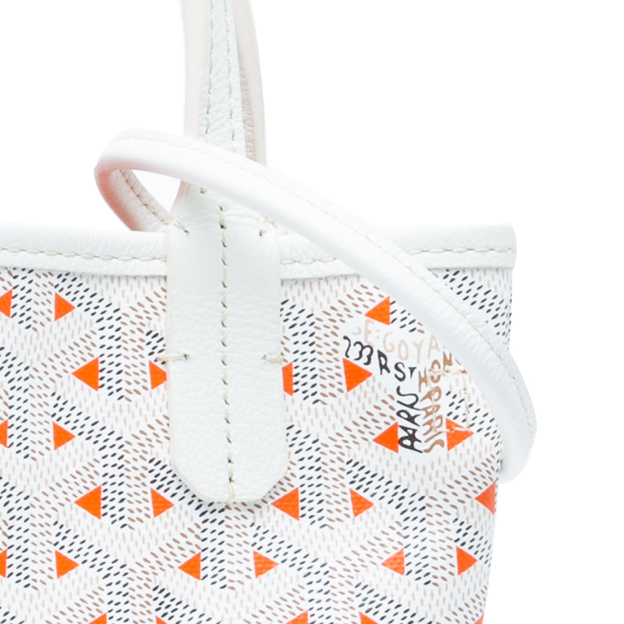 Goyard | Pre-Owned Goyardine Poitiers Claire Voie | White/Orange