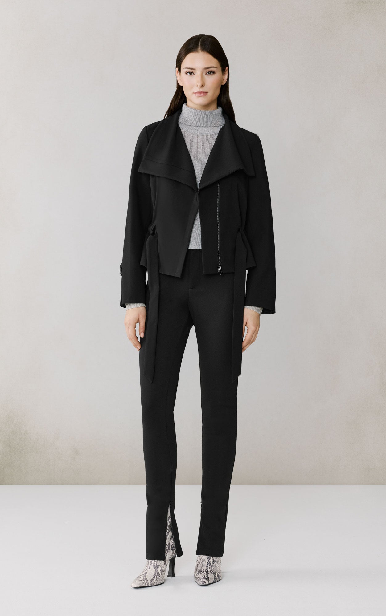 Emory Draped Jacket | Black