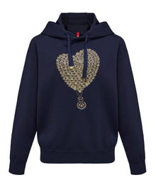 Hoodie with Embroidery | Navy