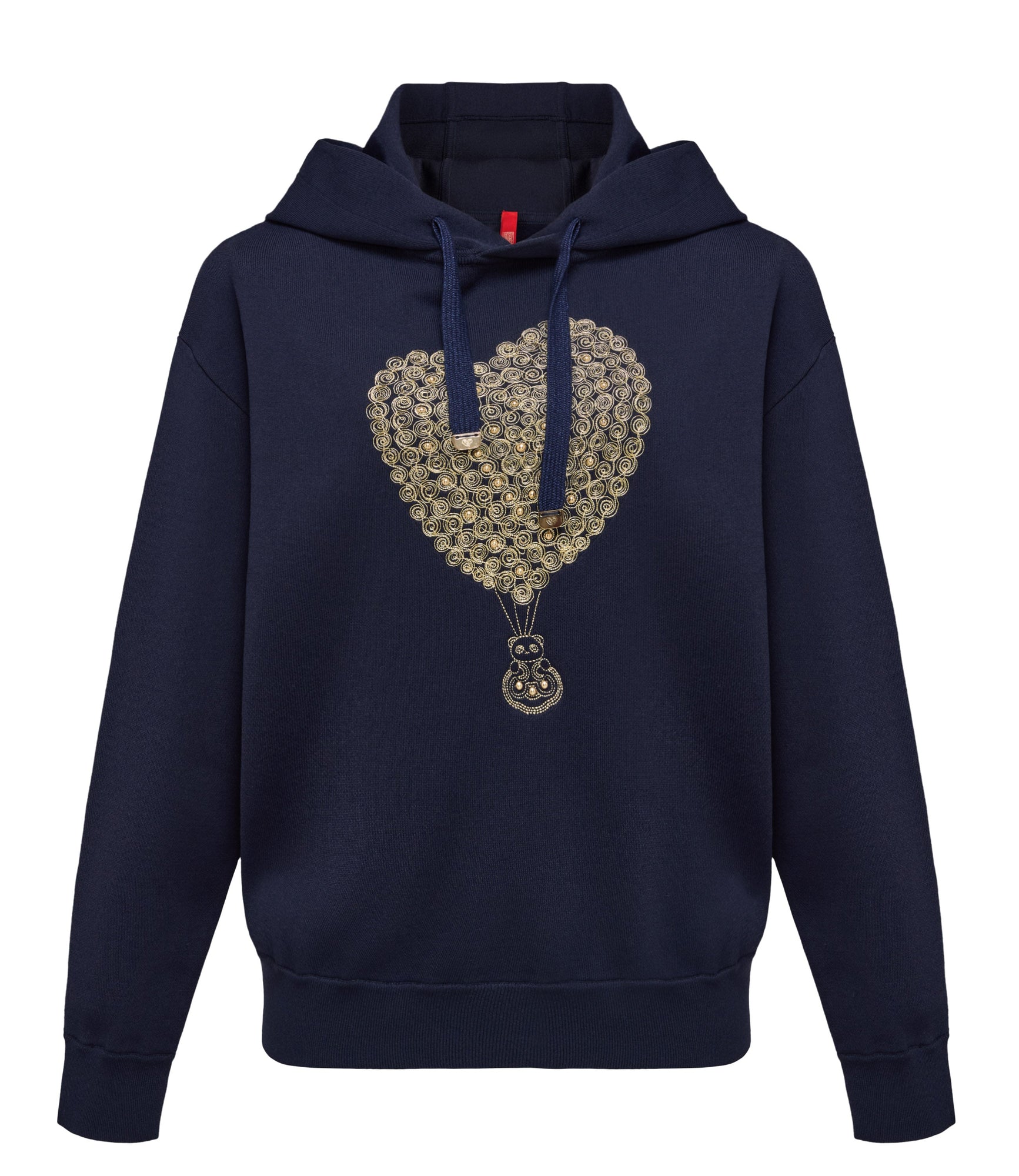 Hoodie with Embroidery | Navy