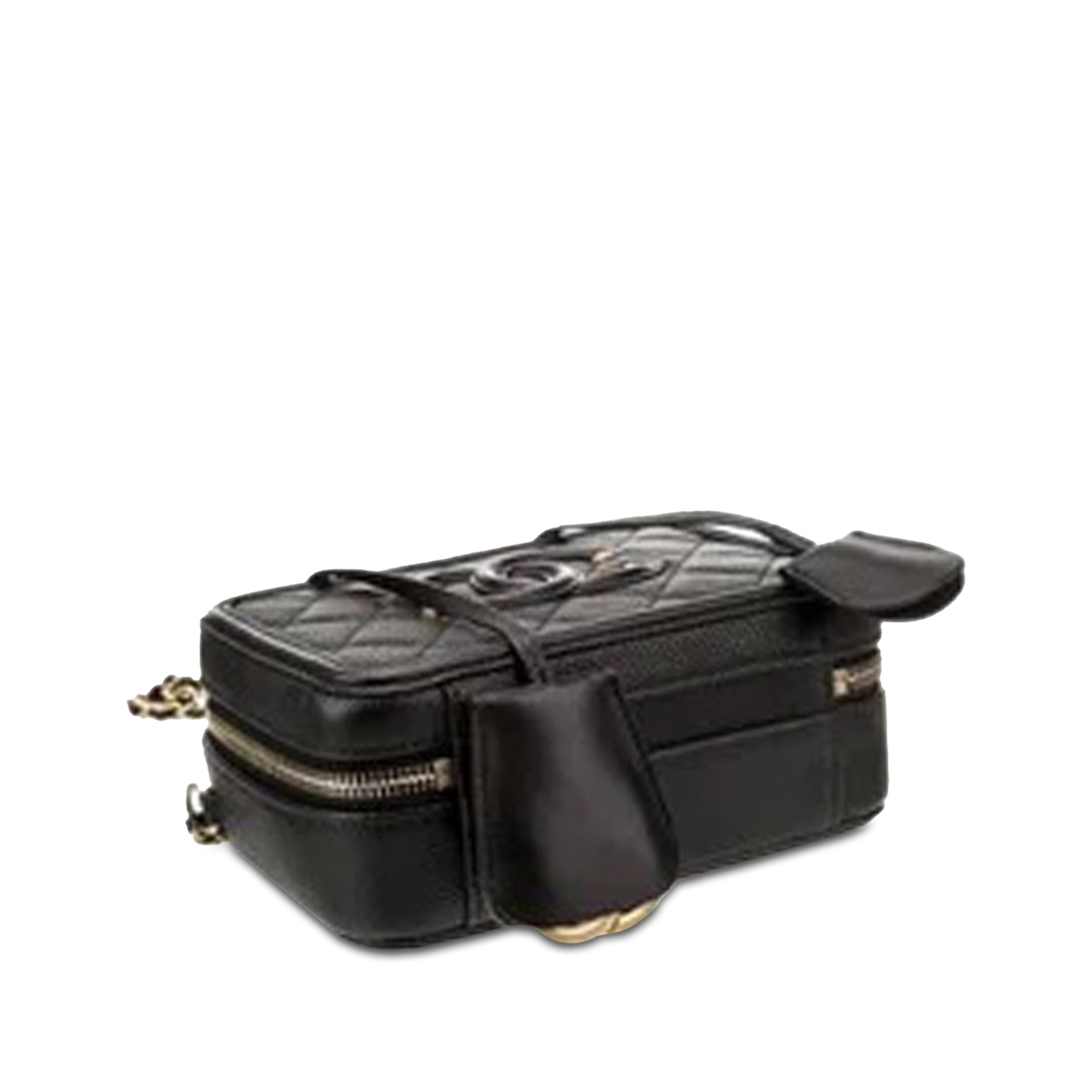 Chanel Pre-Owned Small Caviar Filigree Vanity Case | Women | Black