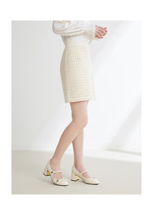 Elegant Woolen Skirt | Beige