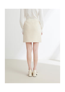 Elegant Woolen Skirt | Beige
